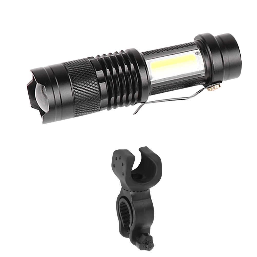 

500LM XPE + COB LED Waterproof Flashlights Outdoor Cycling Zoomable Torch, 501 Original