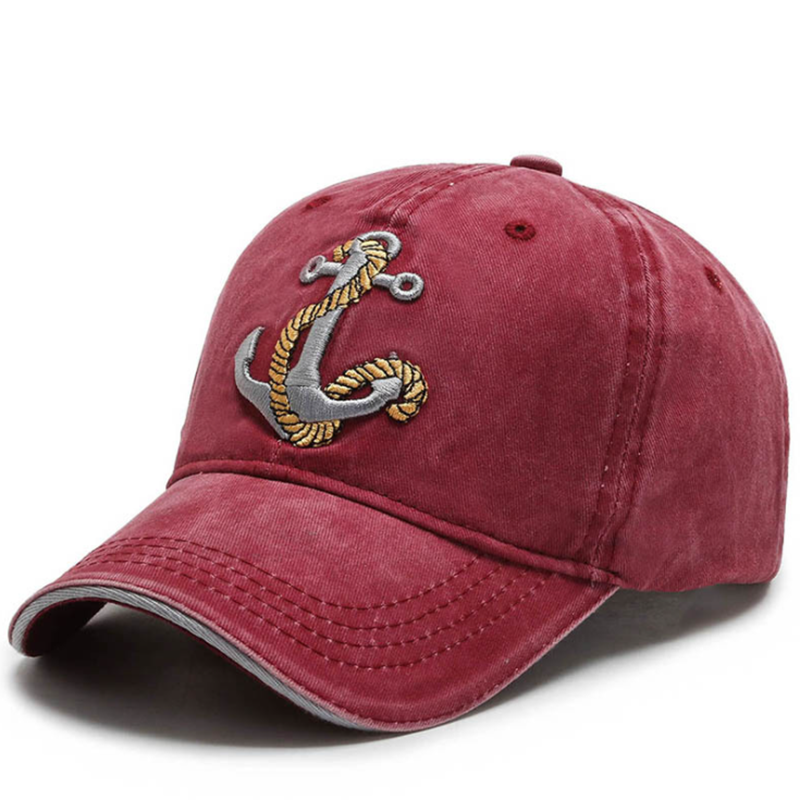 Embroidered Anchor Men's Outdoor Baseball Hat