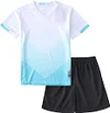 Quick Dry Short Sleeve T-shirt and Mesh Shorts Soccer Set Color: White
