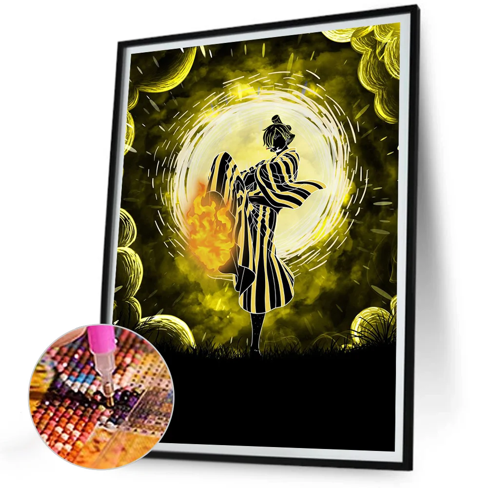 Diamond Painting - Full Round Drill - Anime Silhouette(Canvas|30*40cm)