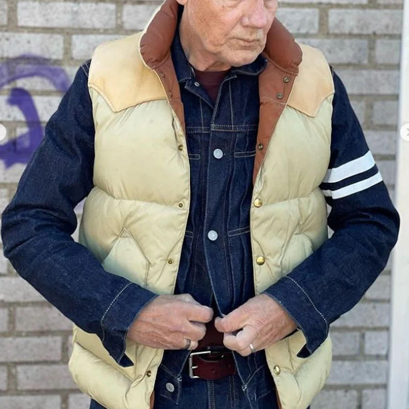 American Classic Yoke Leather Waterproof Down Vest