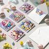 6PCS Diamond Painting Easter Egg Greeting Card Kit for Birthdays Thanksgiving & Special Occasion