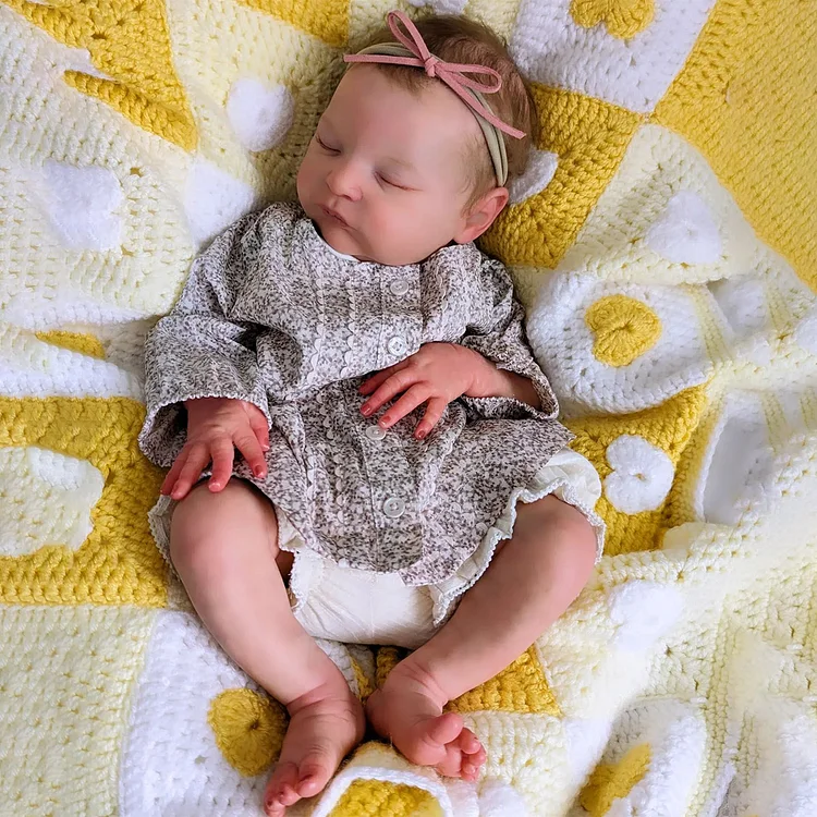  [Heartbeat & Sound] 20" Lifelike Reborn Painted Hair Girl Baby Doll Named Faryar, Gifts For Kids - Reborndollsshop®-Reborndollsshop®