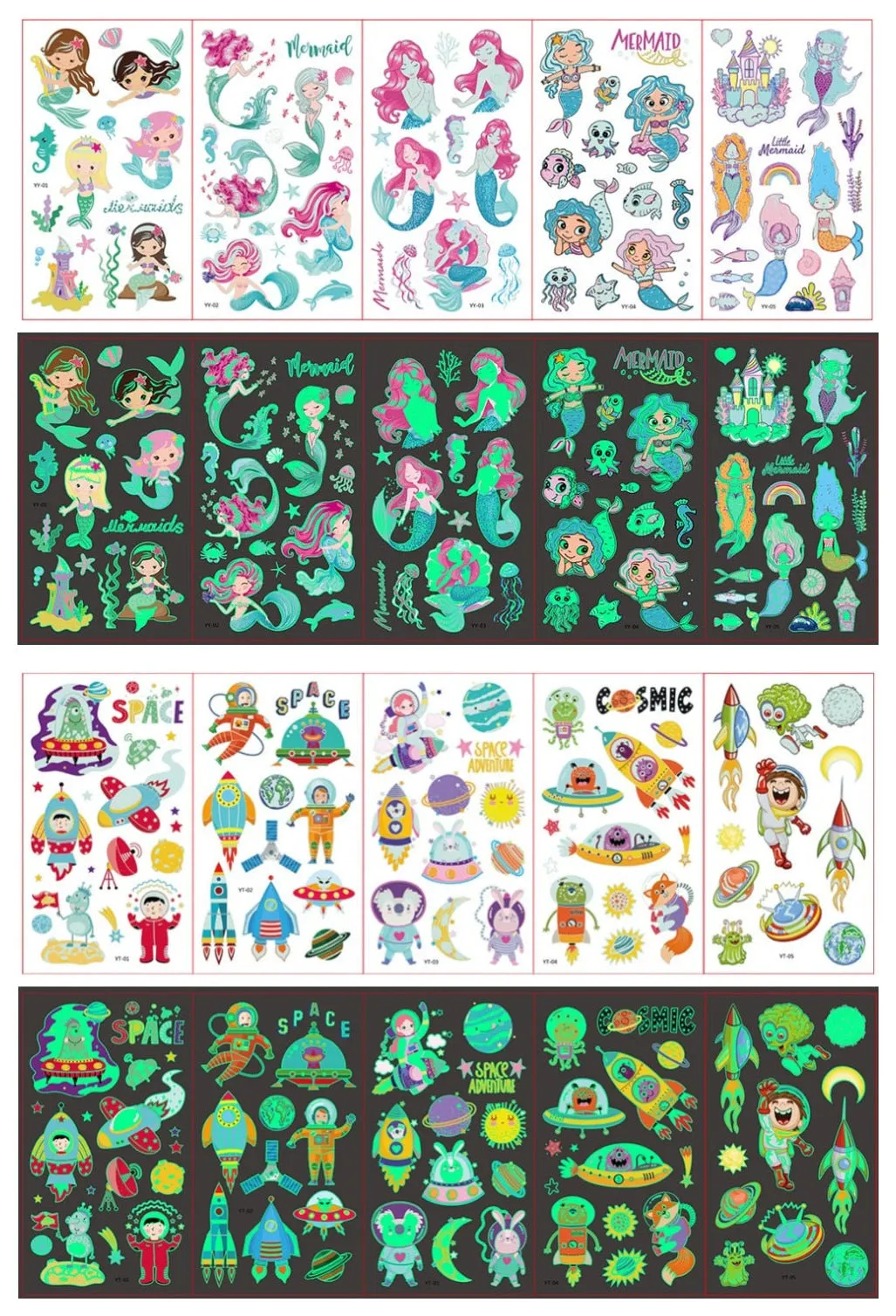 10-20pcs/set Colorful Halloween Skull Head Temporary Tattoo Sticker Child Adult Body Art Water Transfer Fake Tattoo for Face