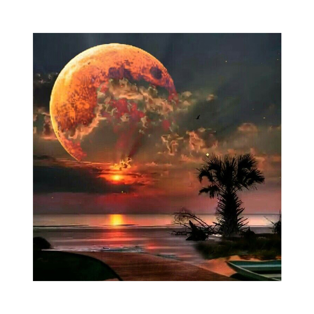 

Twilight Moon - Round Drill Diamond Painting - 30*30CM, 501 Original
