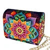 (US Local)DIY Mandala Diamond Art Wooden Coin Pouch with Chain 5D Diamond Painting Purse