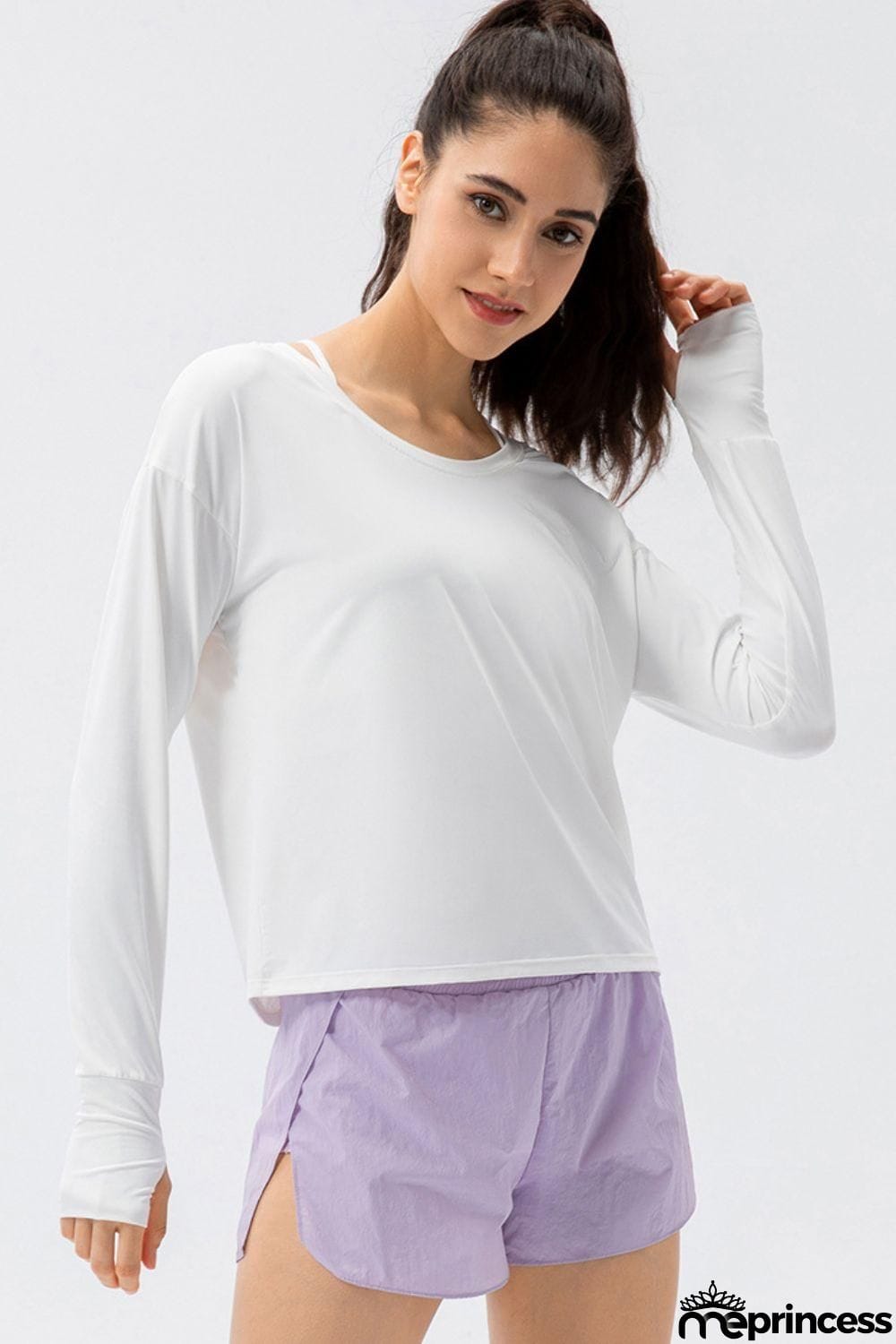 Breathable Round Neck Dropped Shoulder Top