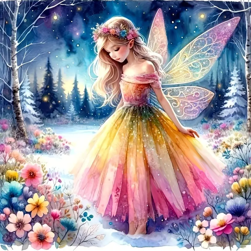 Forest Fairy 50*50cm (canvas) full round drill(40 colors) diamond painting