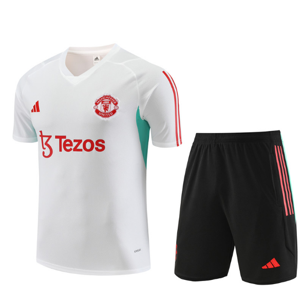 23/24 Manchester United Training Wear White Kit Soccer Jersey
