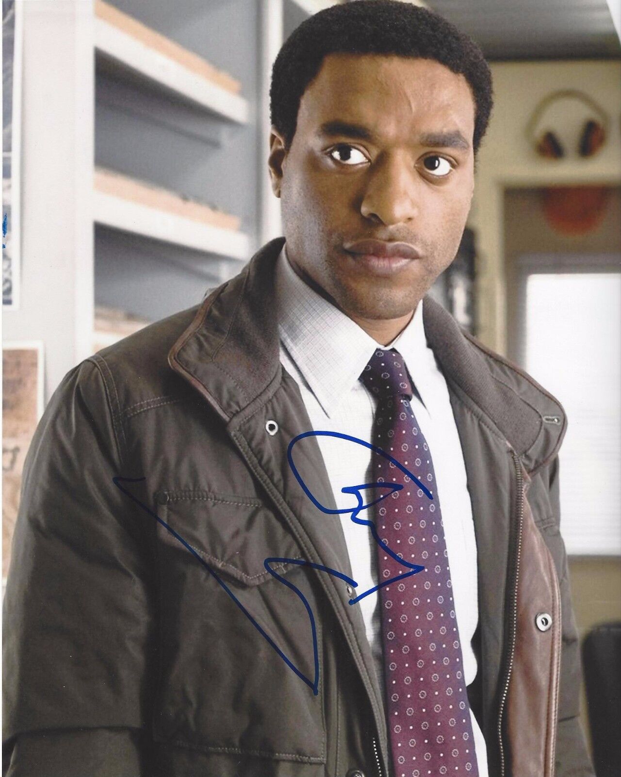 ACTOR CHIWETEL OJIOFOR SIGNED 12 YEARS A SLAVE 8X10 Photo Poster painting W/COA THE MARTIAN