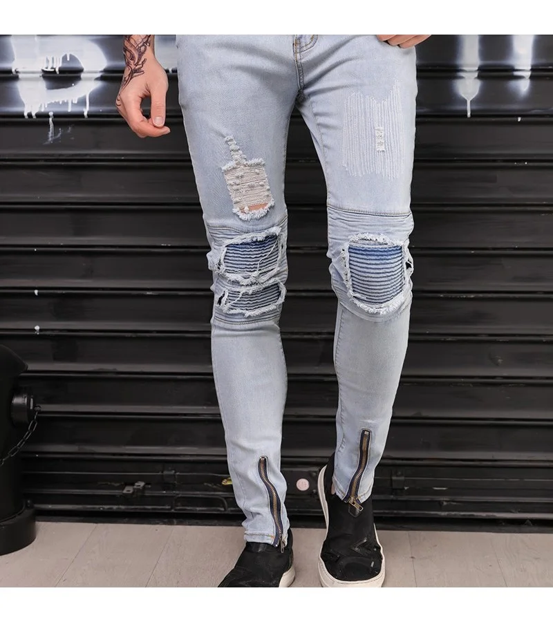 Boyfriend Fit Max Style Slim Fashion Ripped Jeans With Holes