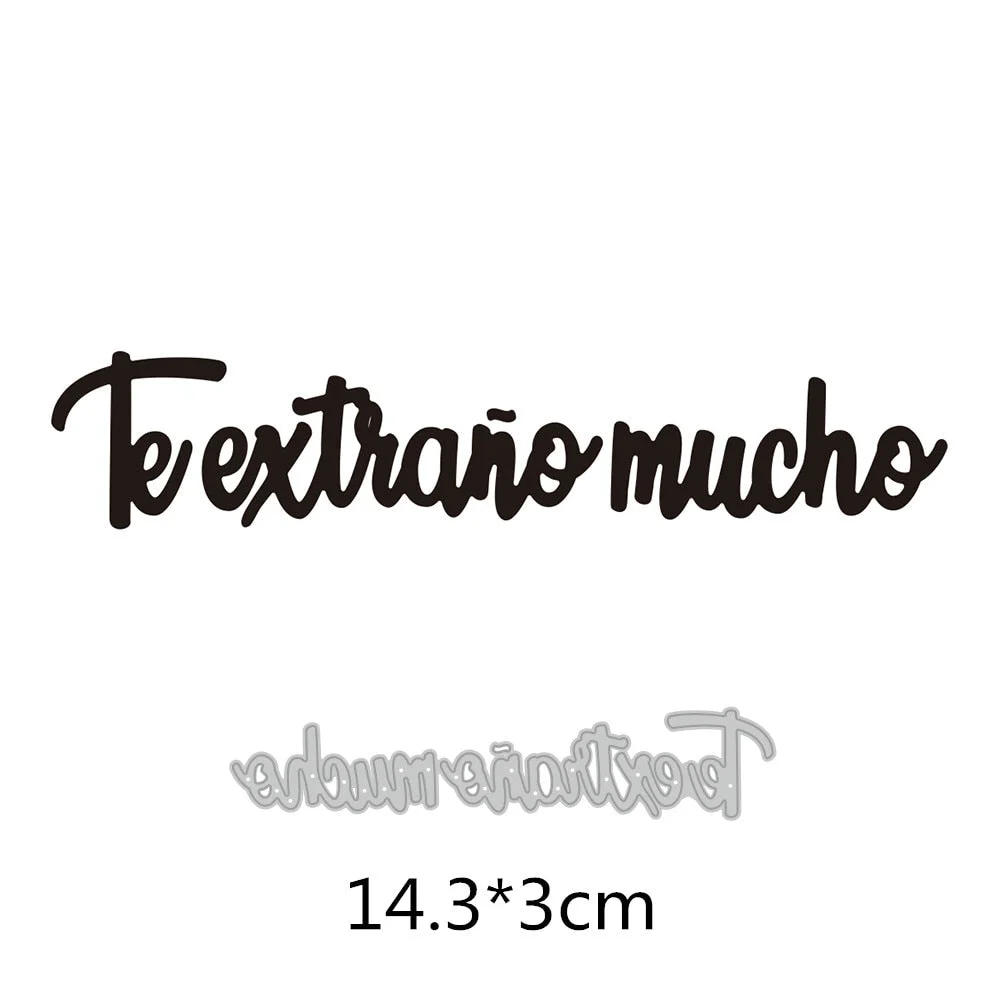 Spainish Words Serial Craft Metal Cutting Die Stencils Template for Scrapbooking Paper Album Cards Gift Decor Knife Die Cut New