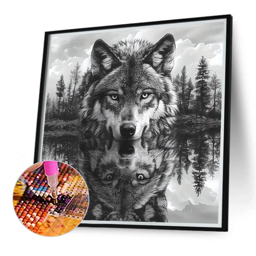 Diamond Painting - Full Round Drill - Wolf(Canvas|40*40cm)
