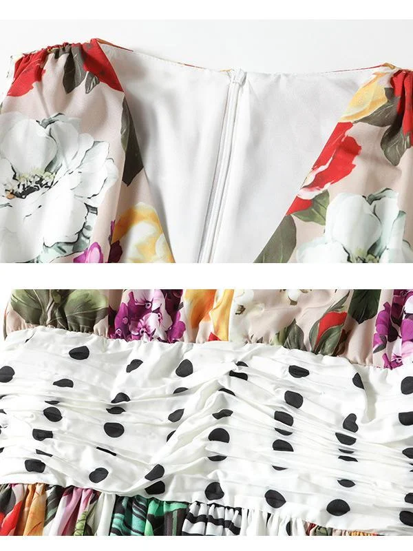 Elegant Printed Oversized Dress