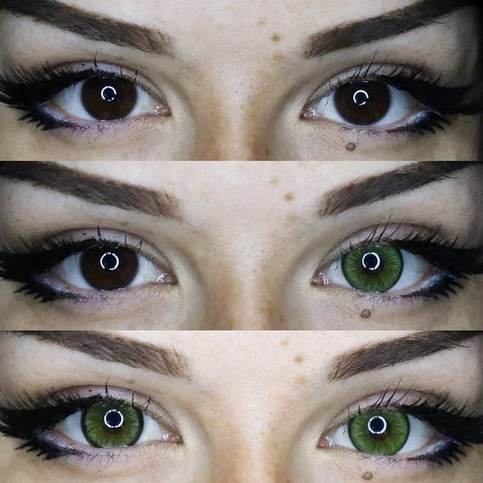 KJHBV 20pcs Green Contacts for Eyes Earrings Decorative Glass