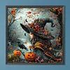 Halloween Witch Crow Pumpkin-Full Round Diamond Painting 40*40CM