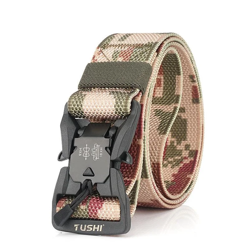 Nylon camouflage belt with magnetic quick release buckle / [viawink] /