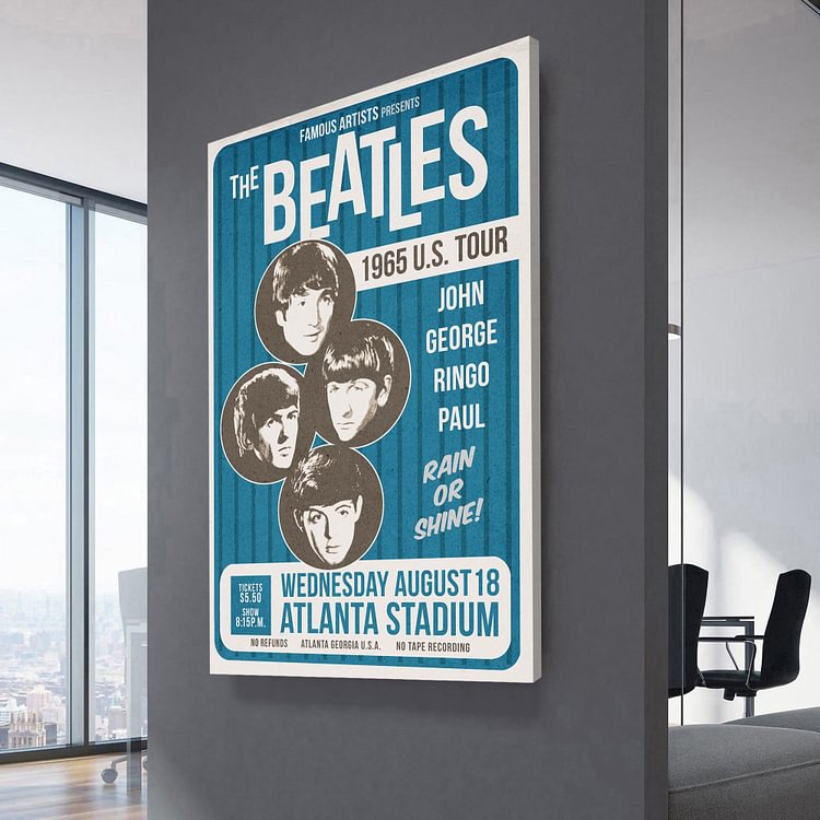 The Beatles' 1965 US tour Canvas Wall Art MusicWallArt
