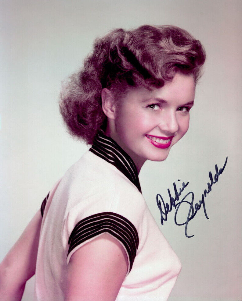 Debbie Reynolds signed 8X10 Photo Poster painting