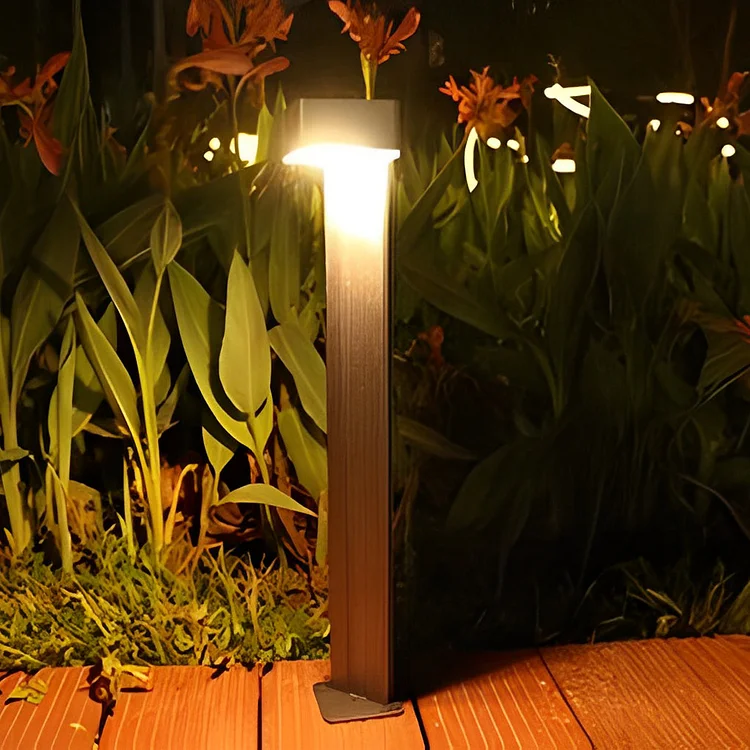 Aluminum Alloy Waterproof LED Black Modern Solar Powered Lawn Lights - Appledas