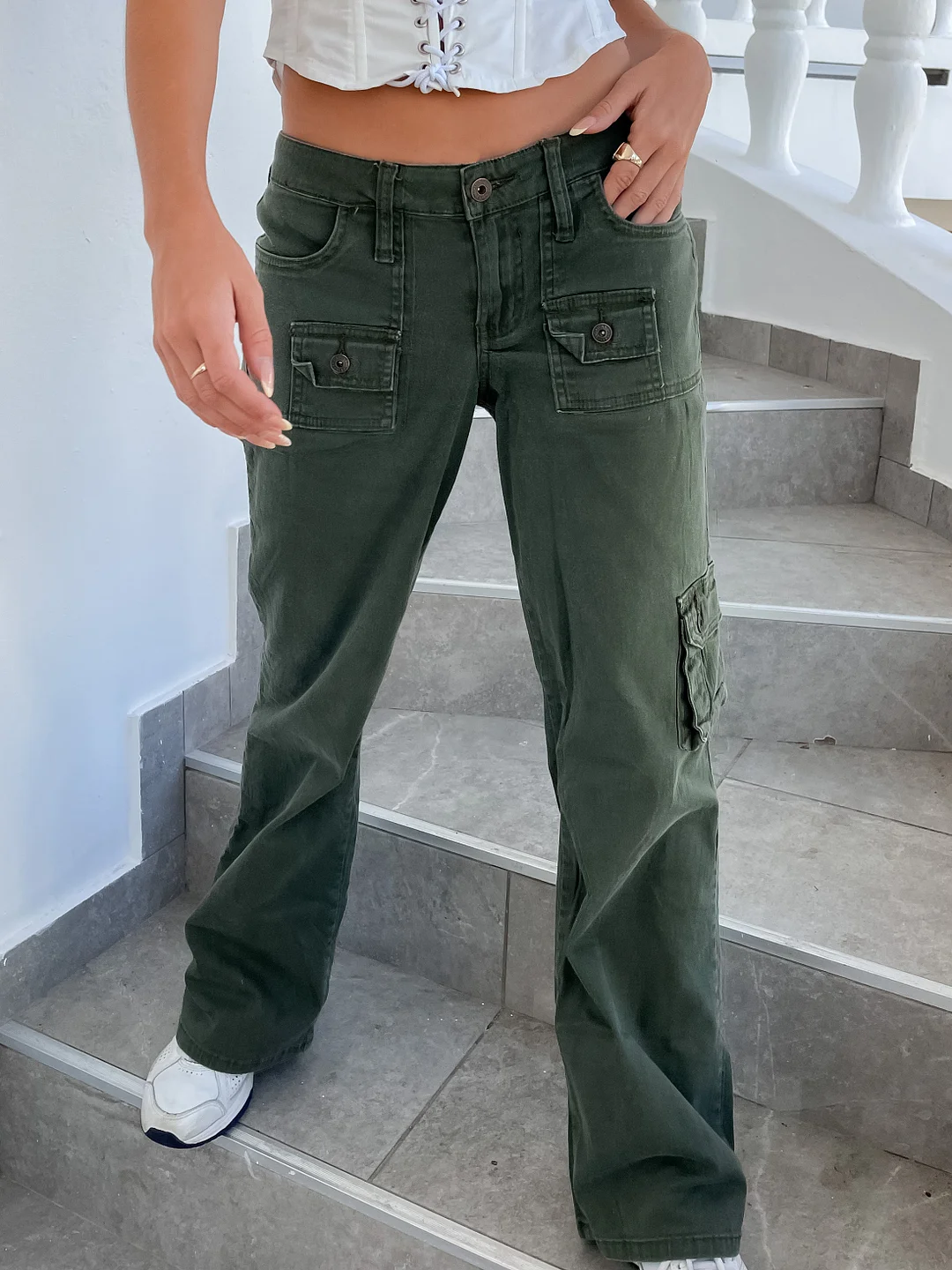 Light Minded Cargo Jeans