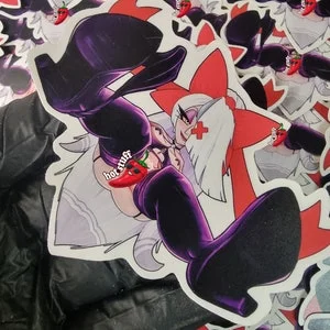 Pornhint Vinyl Sticker Version 3 Vaggie Hazbin Hotel NSFW Parody Mature Content NSFW