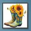 Diamond Painting-DIY Full Round Drill Flower Boots