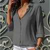 Gioiacombo™ Camicia in chiffon con bottoni scollo a V