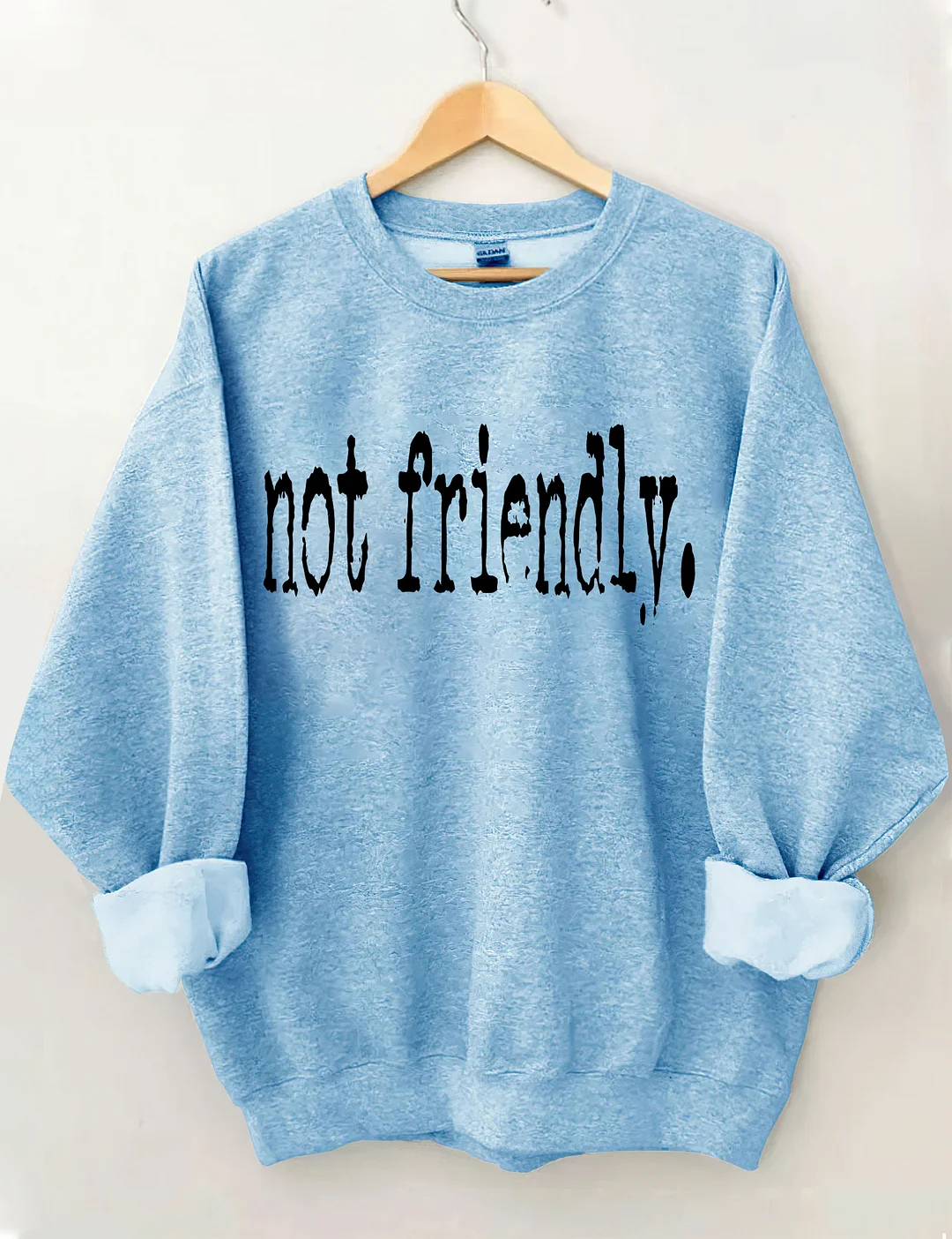Not Friendly Typography Sweatshirt