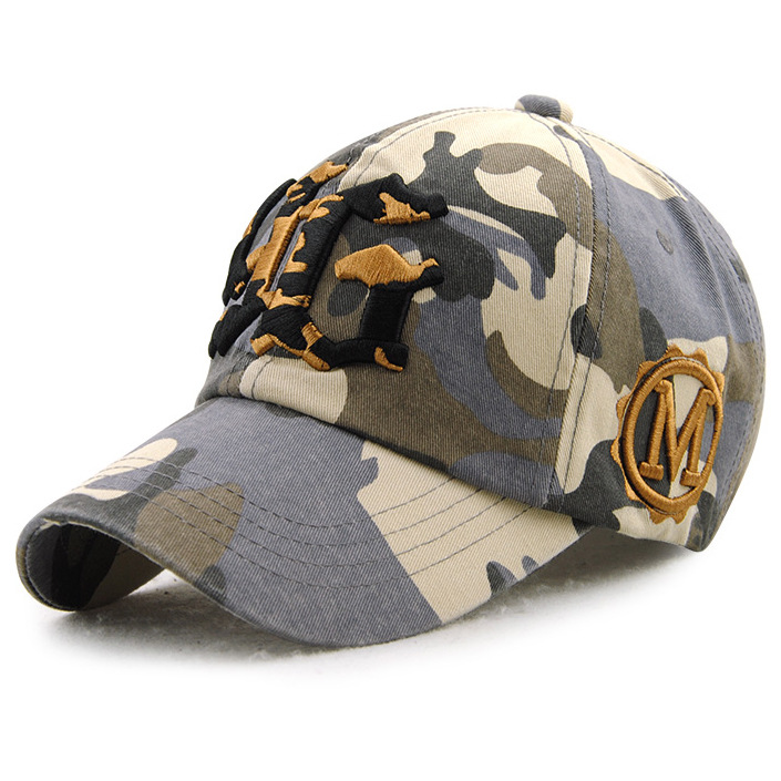 Men & Women Baseball Cap/GM camouflage embroidery Outdoor Fitted Hat