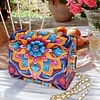 (US Local)DIY Mandala Diamond Art Wooden Coin Pouch with Chain 5D Diamond Painting Purse