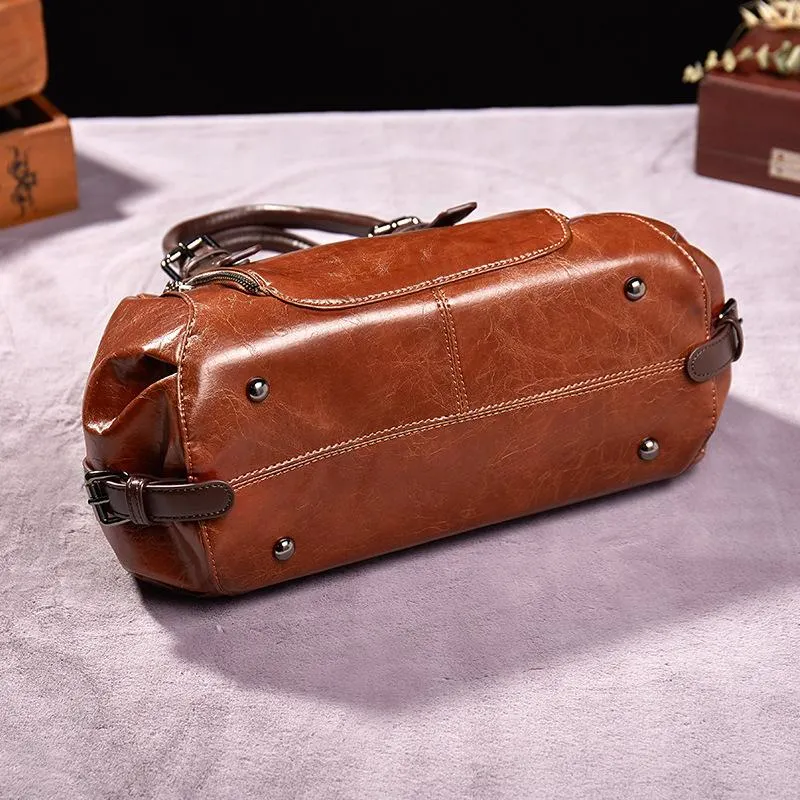 Retro fashion carry crossbody can adjust large capacity multi-layer bag