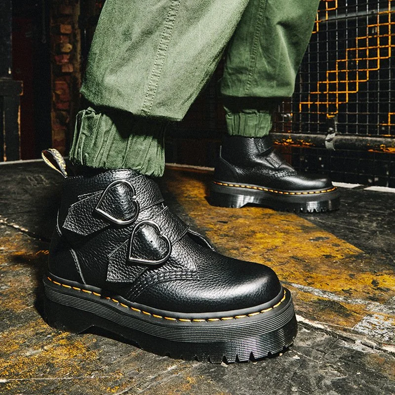 Women's Devon Heart Leather Platform Boots