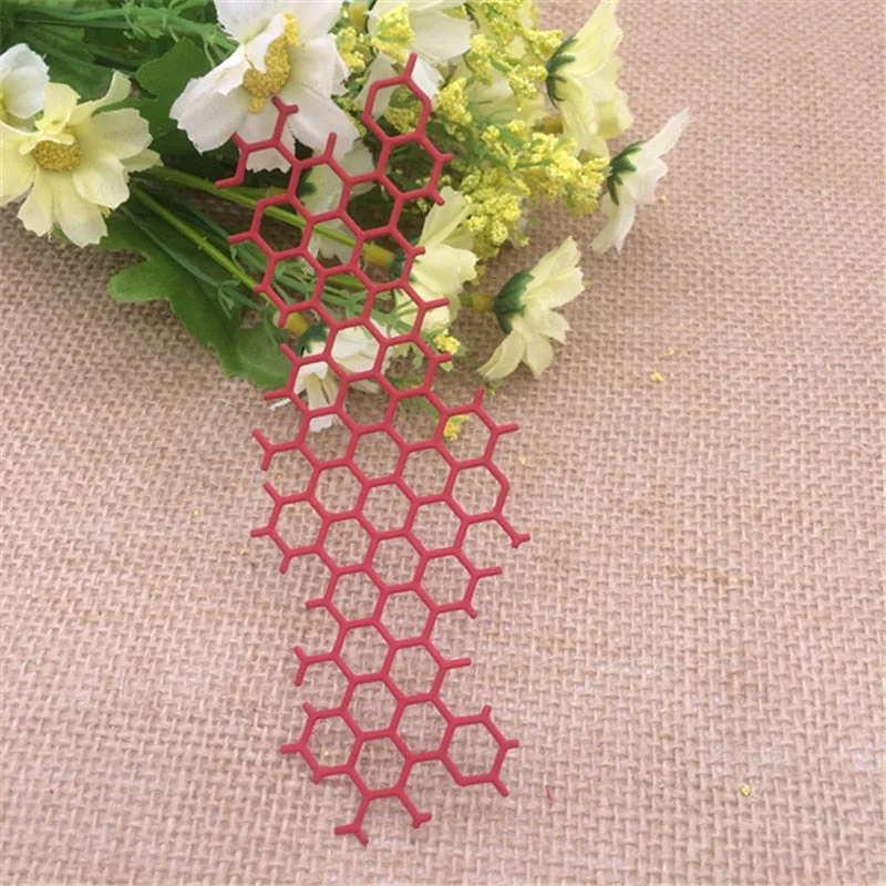 Honeycomb Metal Cutting Dies Stencil Scrapbooking Photo Album Card Paper Embossing Craft DIY Dies Cut