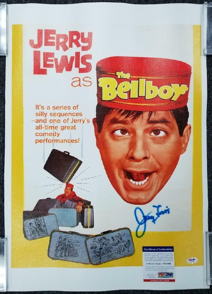 Jerry Lewis signed 16x20 Canvas Photo Poster painting The Bellboy Autograph ~ PSA/DNA COA