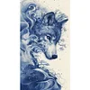 (US Local)Wolf -11CT Stamped Cross Stitch Kit(40x70cm)