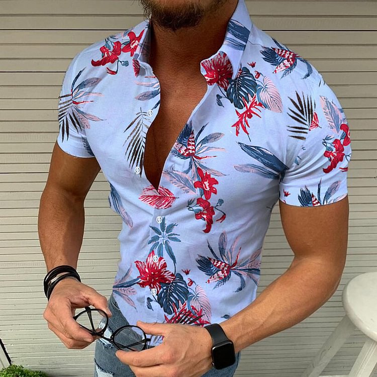 BrosWear Beach Vacation Cozy Short Sleeve Shirt