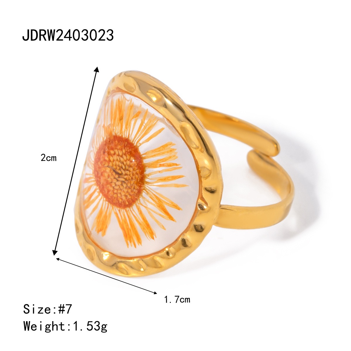 Preserved flower rings