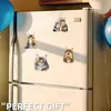 4PCS 2D/Flat Acrylic DIY Diamond Art Fridge Magnet Kit Maine Coon Design DIY Art Fridge Magnet Refrigerator Sticker Magnetic Diamond Art Decor Refrigerator Mailbox Home Decoration DIY Crafts
