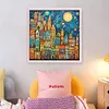 Colored Houses-14CT Stamped Cross Stitch 40*40cm/15.75*15.75in tapestrymarket