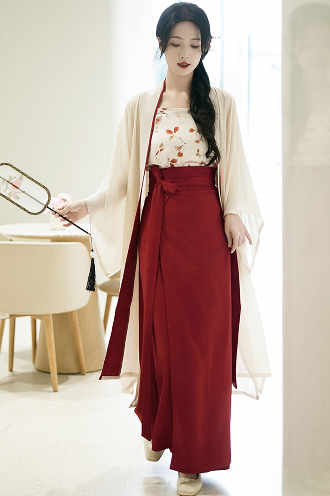 Modern Hanfu Circle Skirt for Daily Commute Chinese Fashion - qinxia 沁夏 Stupa Stones