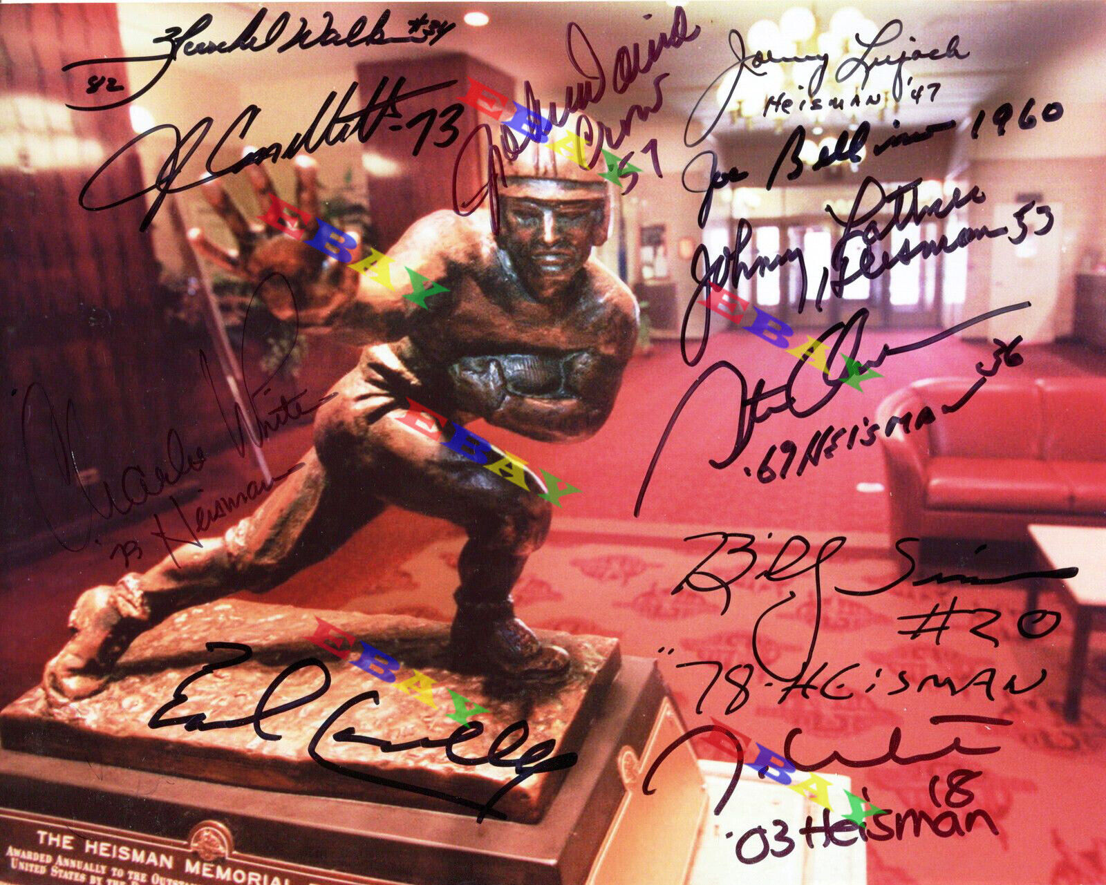 11 HEISMAN WINNERS Signed Autographed 8x10 Photo Poster painting Reprint