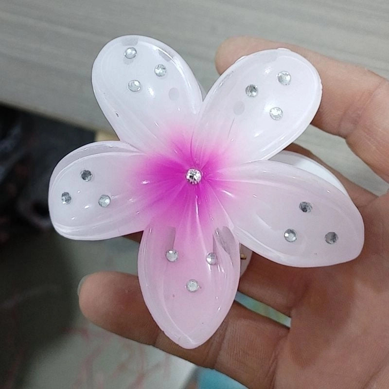 2 Pieces Women’s Sweet Flower Arylic Hair Claws