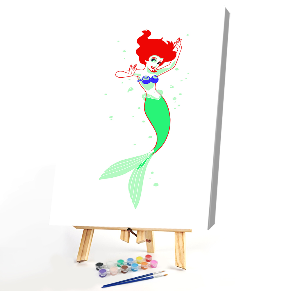 

20*30cm - Paint By Numbers - Fishtail Beauty, 501 Original