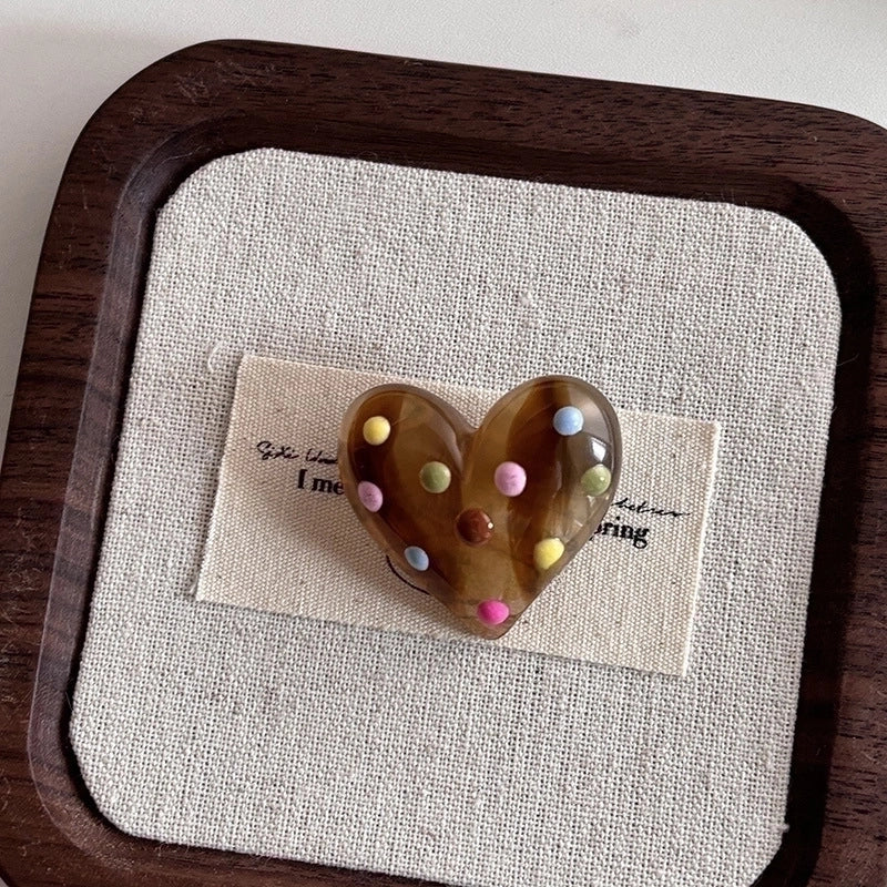 Love Color Oil Dropping Wave Dot Hairpin Dot Side Clip Cute Side Bangs Clip Broken Hairpin Hair Accessories