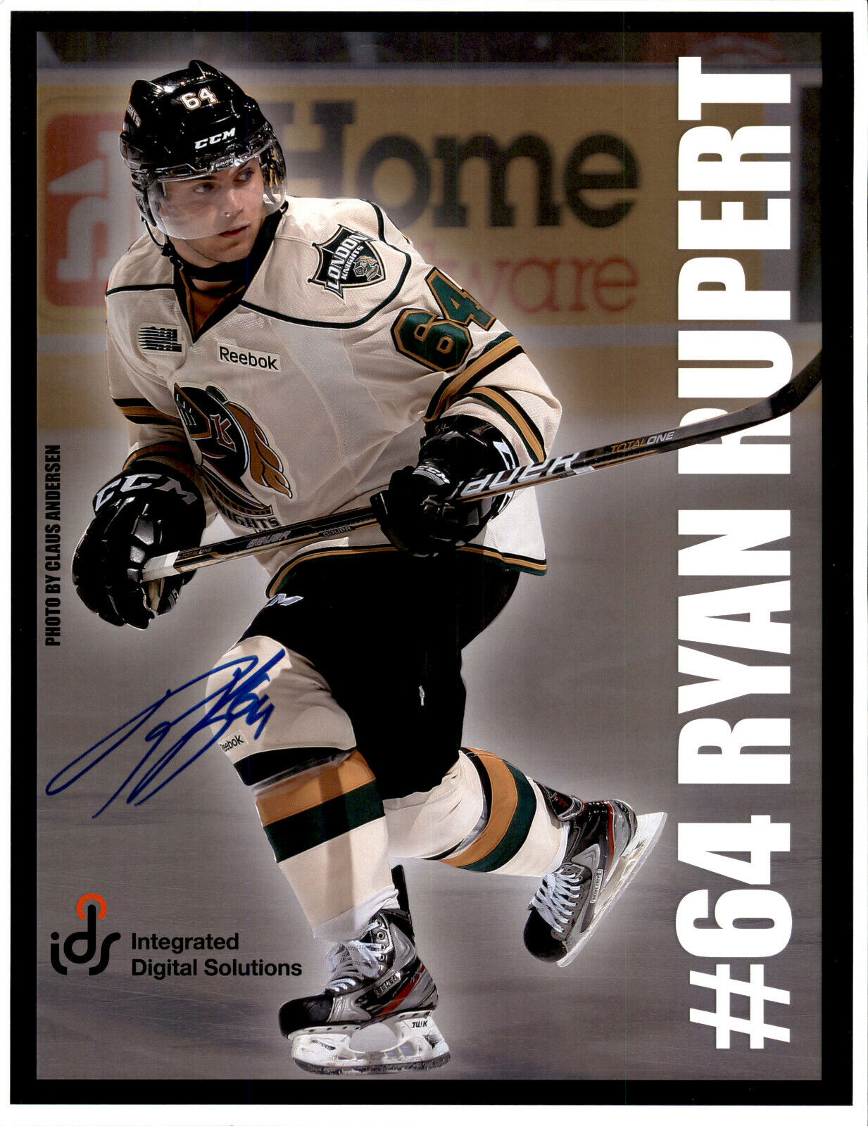 Ryan Rupert SIGNED 8.5x11 TEAM PROMO Photo Poster painting LONDON KNIGHTS / TORONTO MAPLE LEAFS