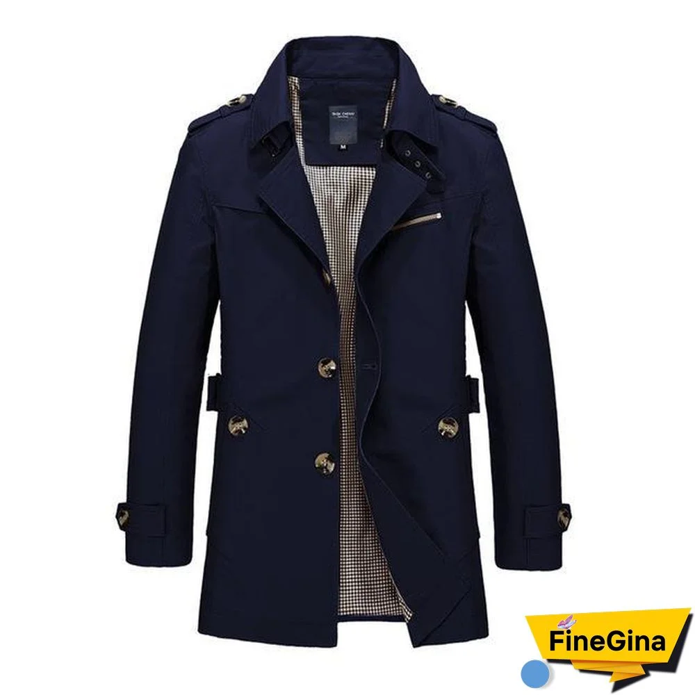 Long Leather Trench Coat Men New Men's Spring Casual Jacket Windbreaker Outerwear High Quality Fashion Long Coat