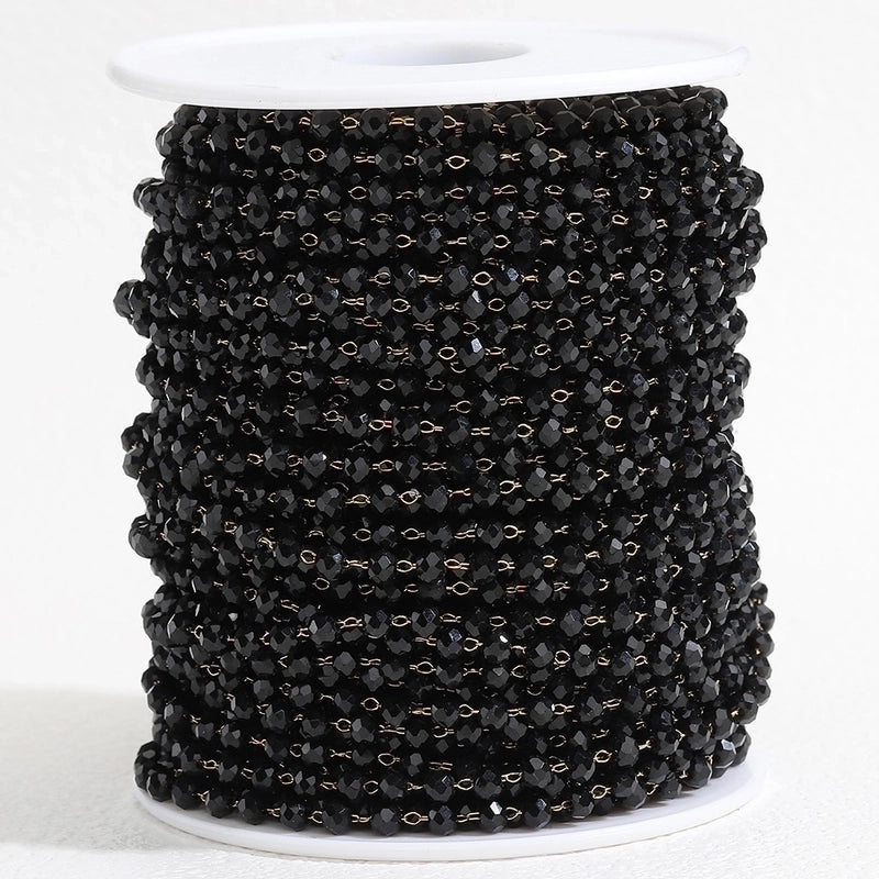 1 Set Stainless Steel Artificial Crystal Plating Polished Chain