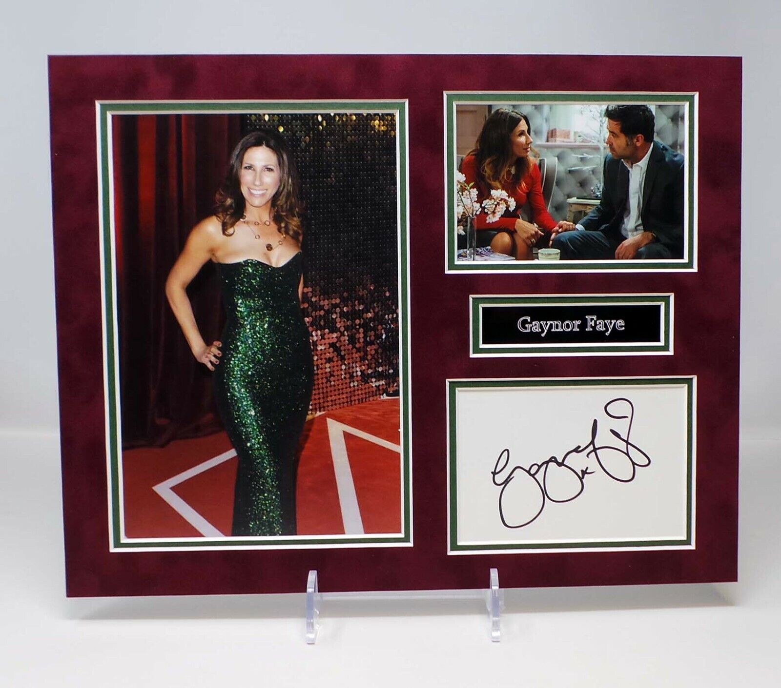 Gaynor FAYE Signed SEXY Mounted Photo Poster painting Display AFTAL RD COA Megan Emmerdale