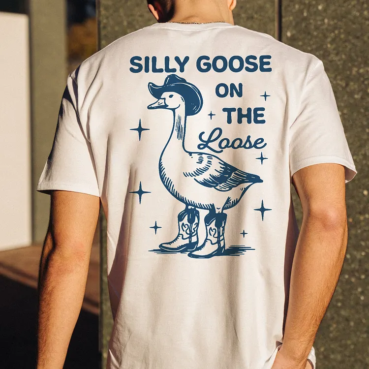 Silly Goose On The Loose Printed T-shirt